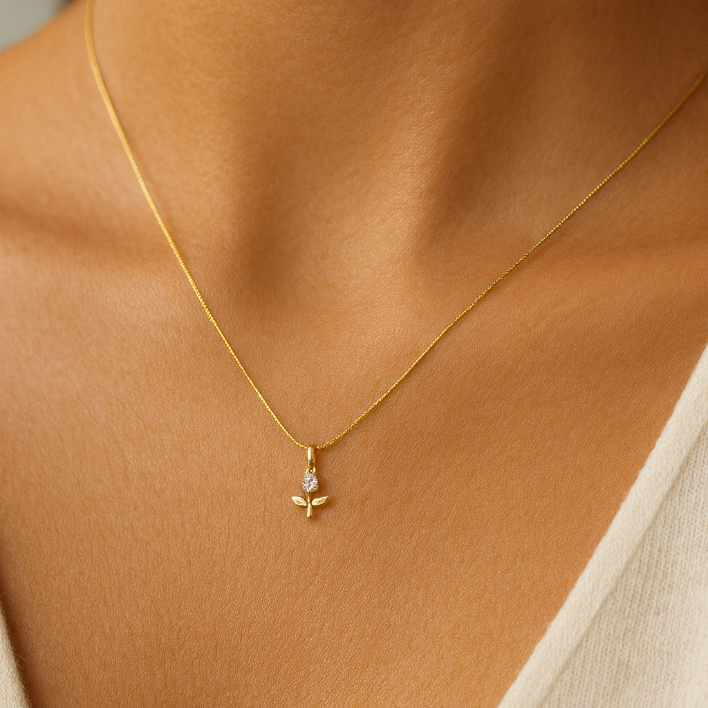 Dainty Tulip Necklace