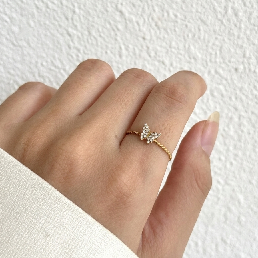 Dainty Butterfly Ring