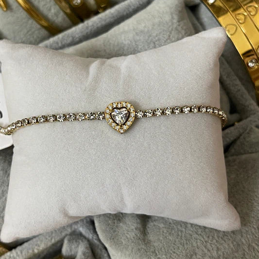 Ava Heart Tennis Bracelet