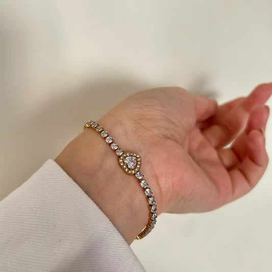 Ava Heart Tennis Bracelet