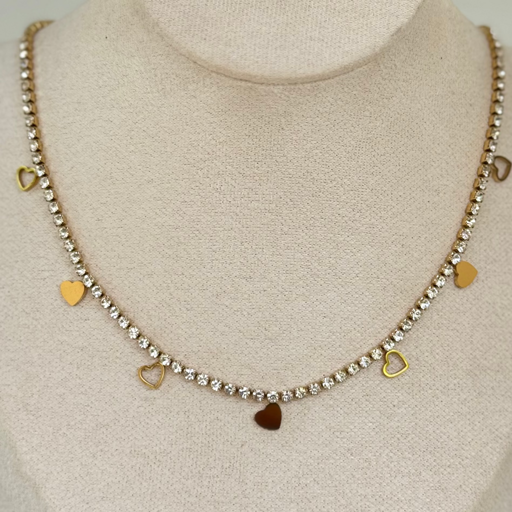 Tennis Heart Charm Necklace