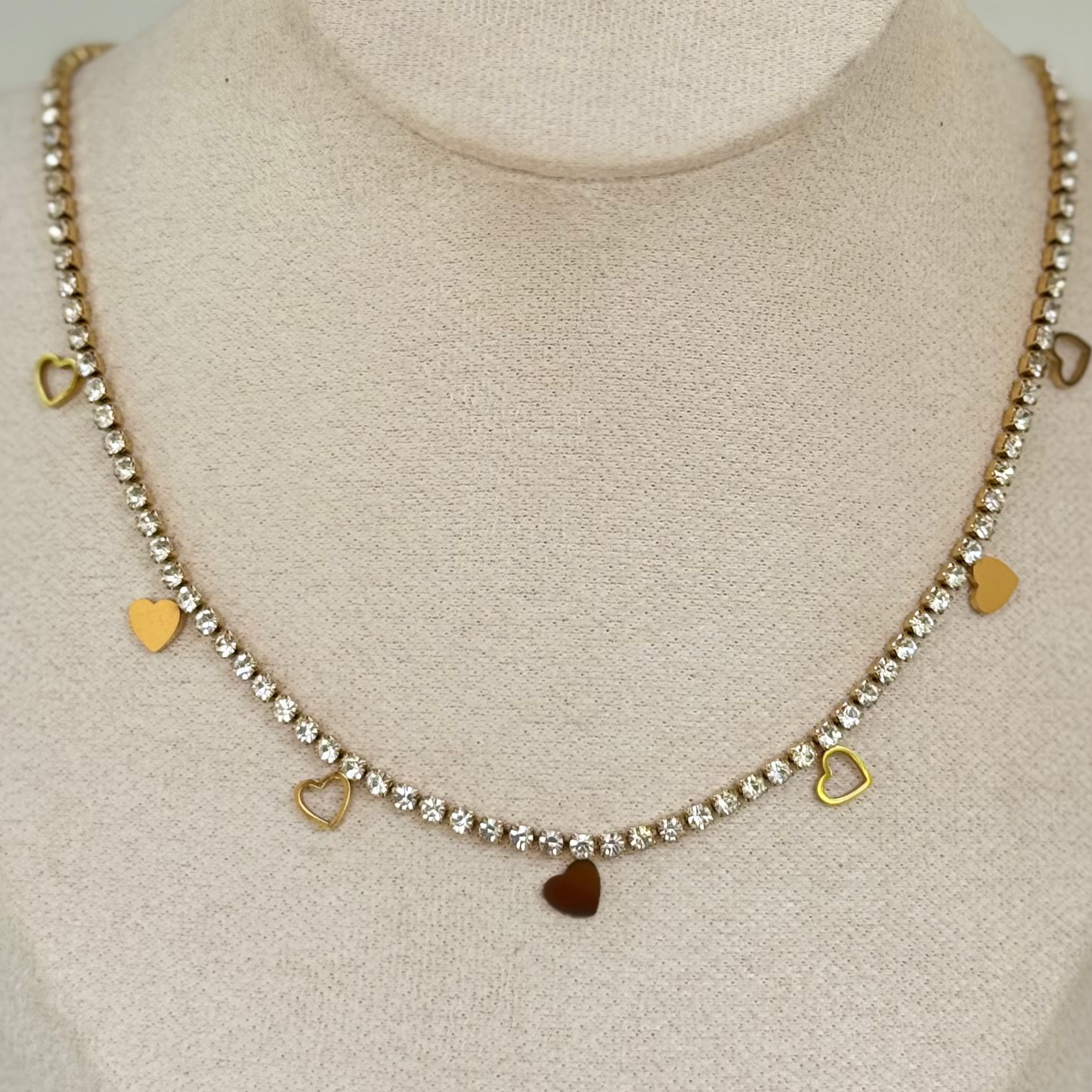 Tennis Heart Charm Necklace