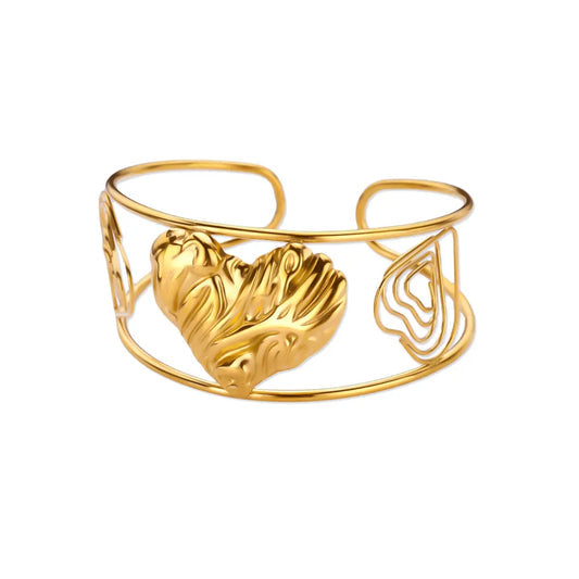 Heart On Sleeve Cuff Bracelet