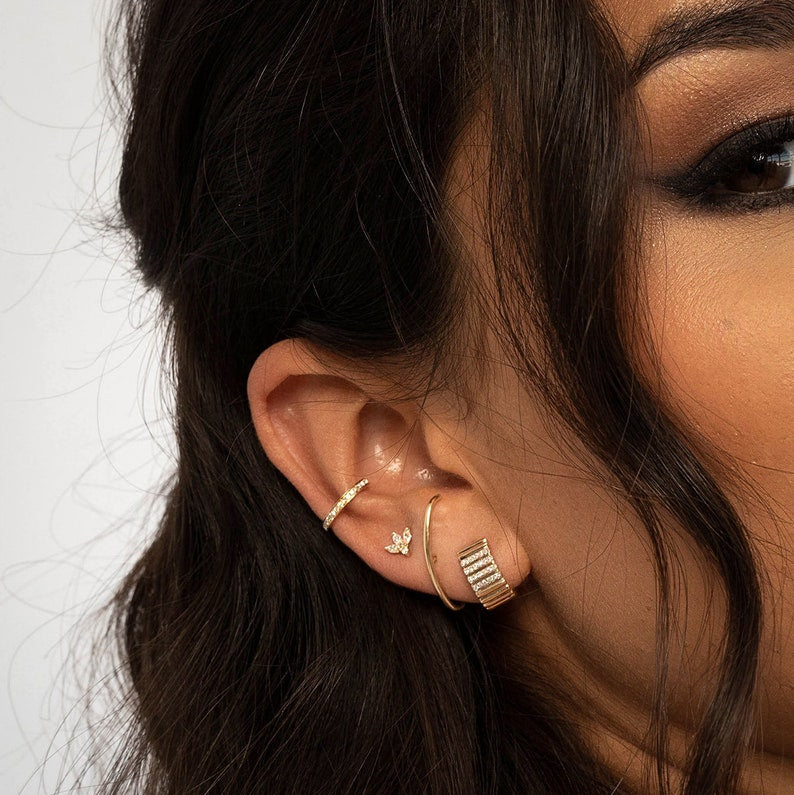 Crown Upper Piercing Earrings