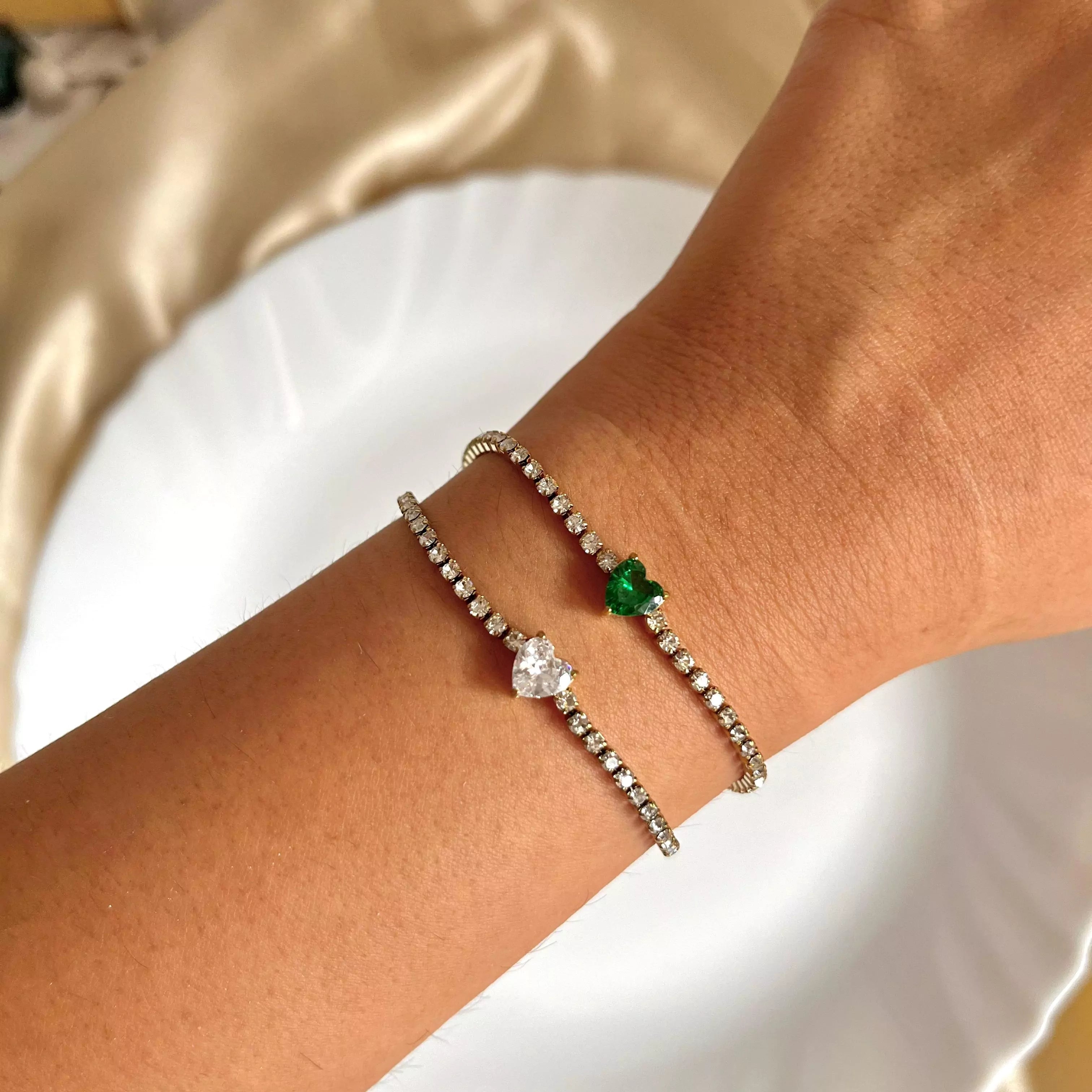 Kate Heart Tennis Bracelet