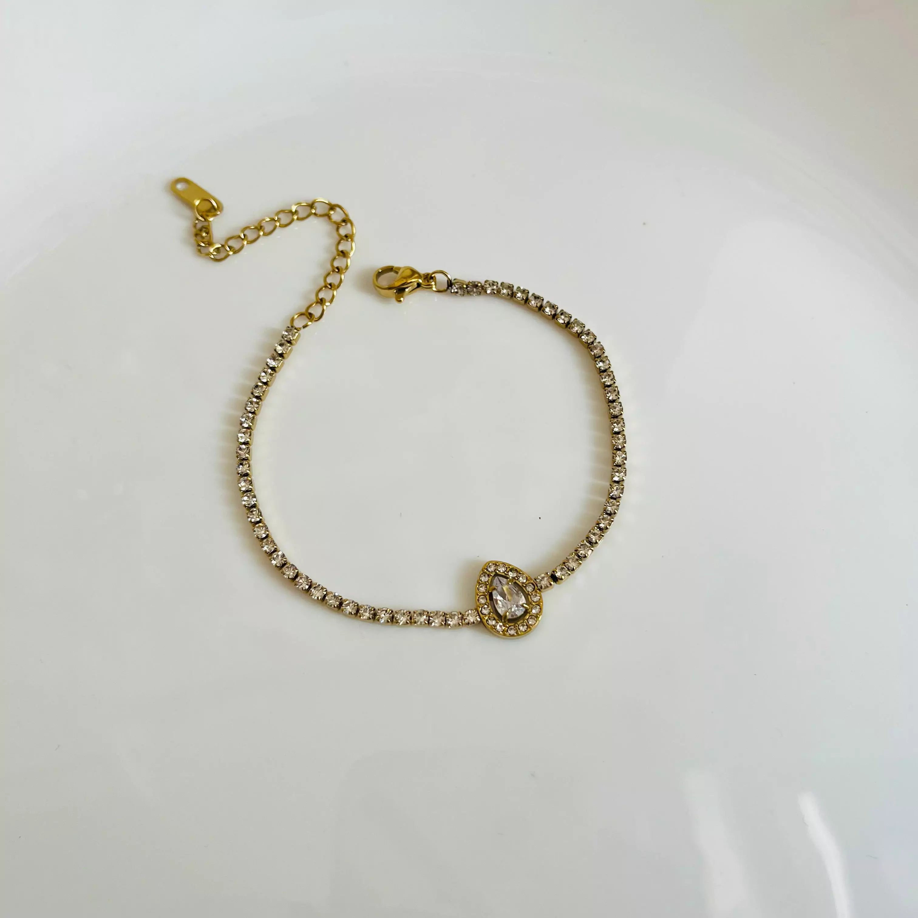 Ava Drop Tennis Necklace