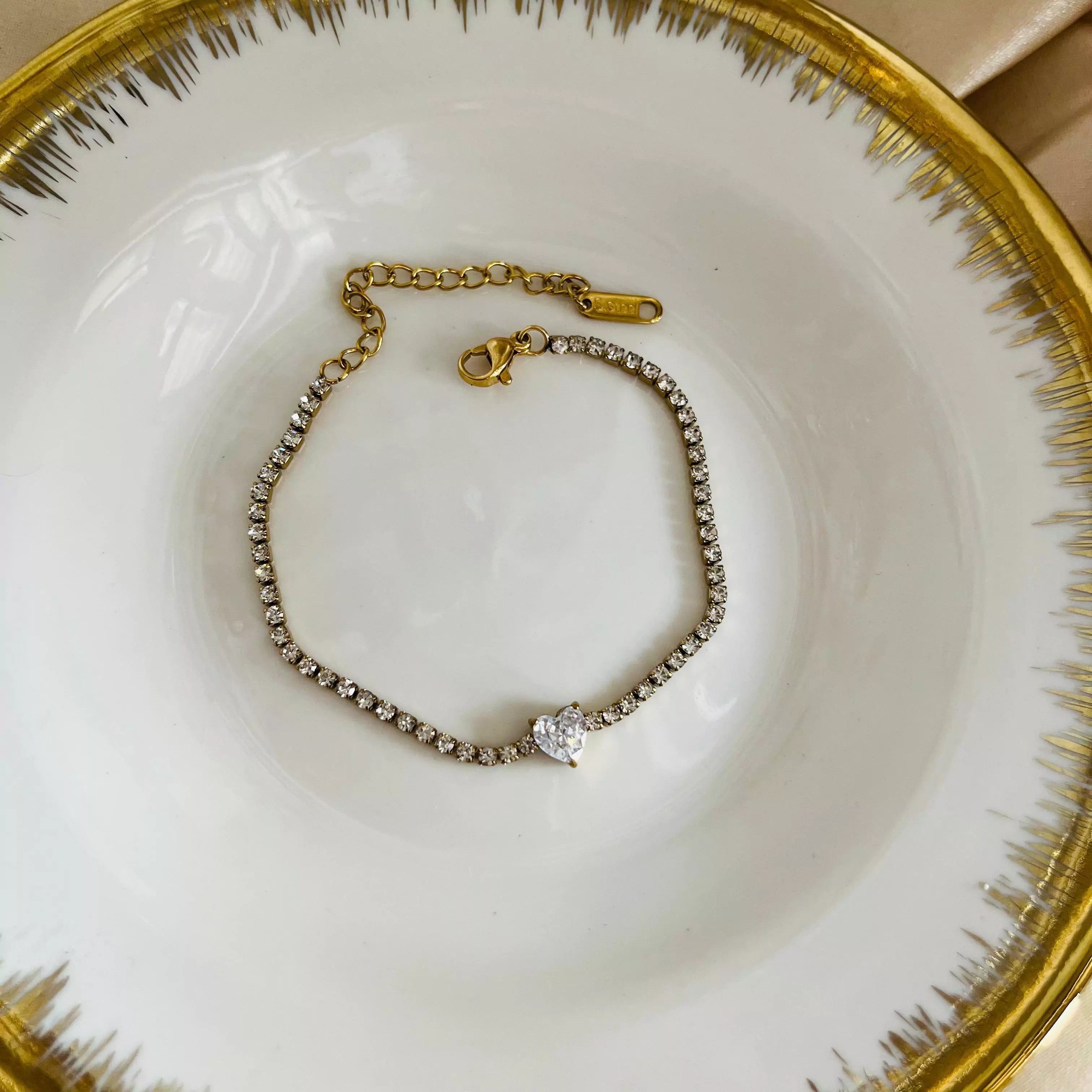 Kate Heart Tennis Bracelet